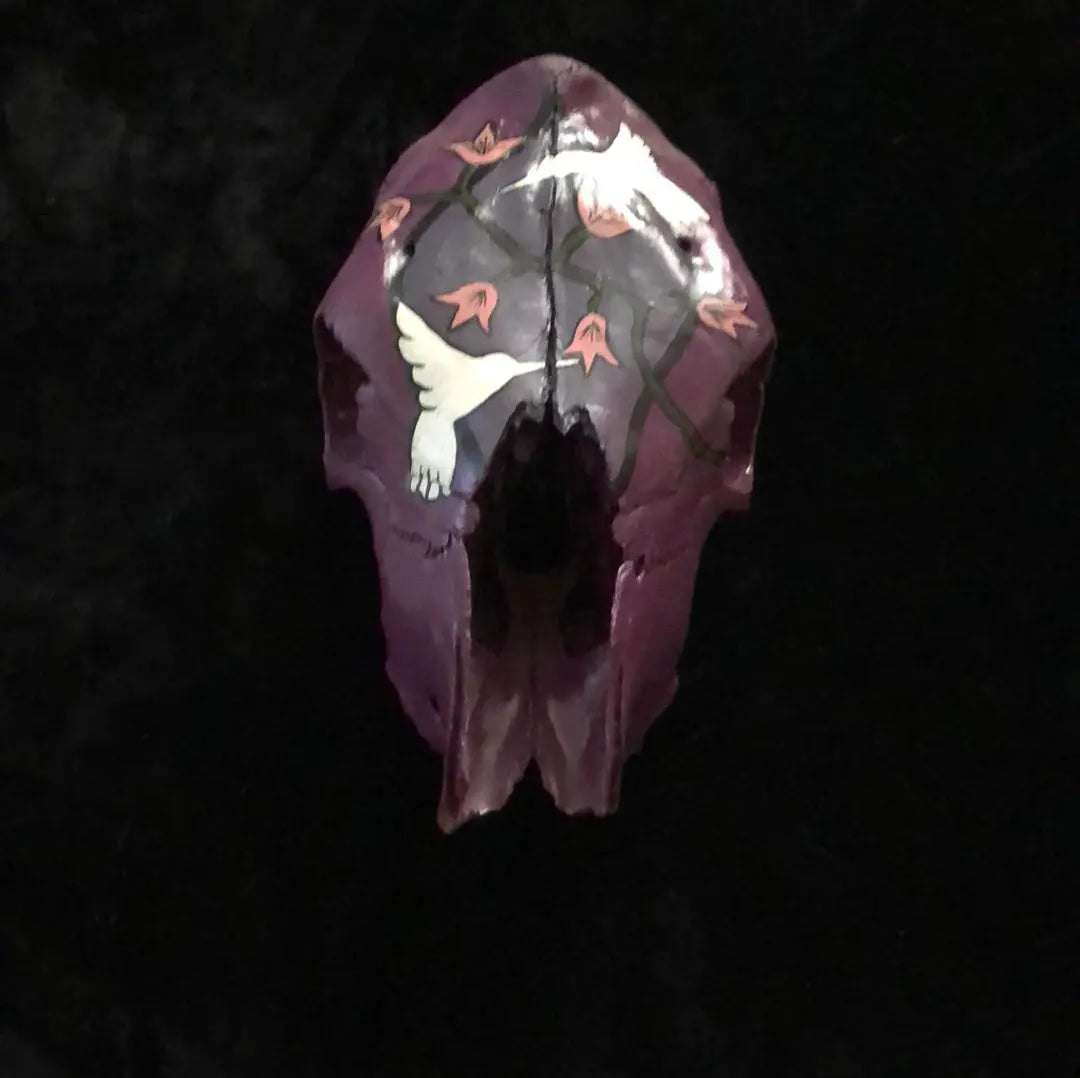 Purple cow skull Rusted Rustics